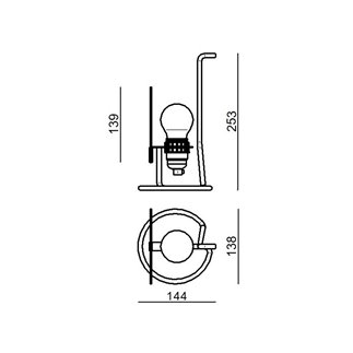 Lampada Iconica Stilnovo da Tavolo - Bugia | IsaProject