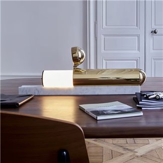 Marble and Brass Table Lamp - ISP | DCW Éditions