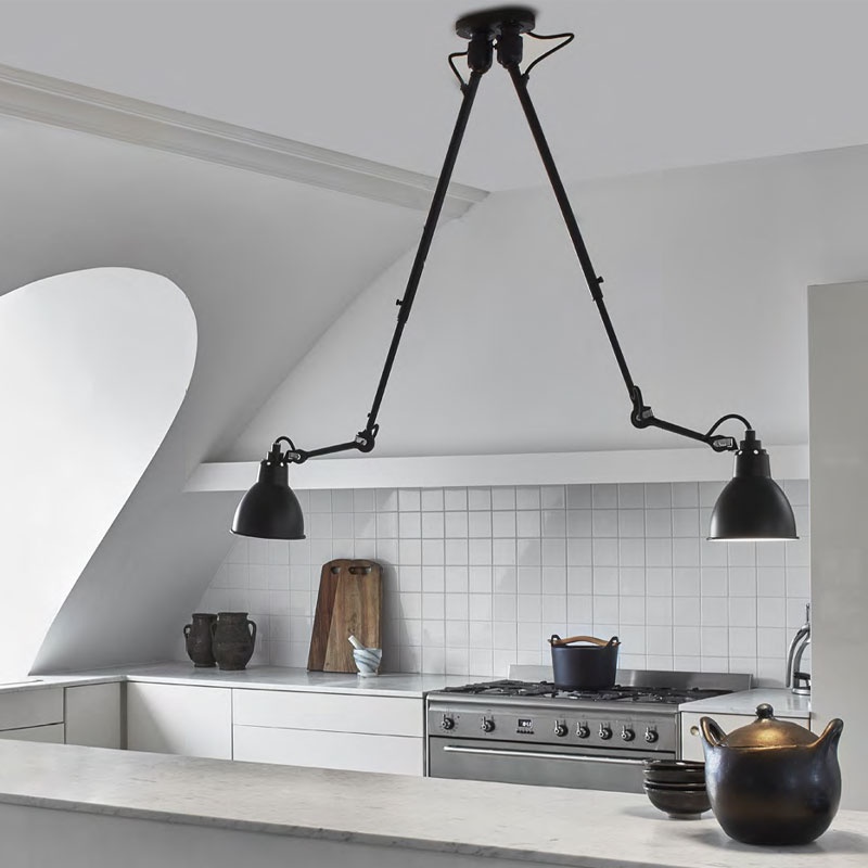 Double Wall Lamp with Flexible Arms - Lampe Gras 204 | DCW Éditions