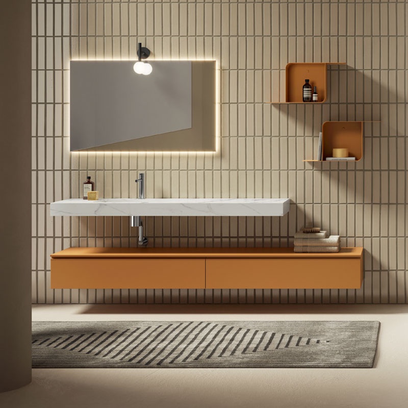 Bathroom Composition with Mirror Backlit - Yang 01 | Ardeco