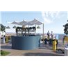 Outdoor Curved Bar Counter - Hangar 60