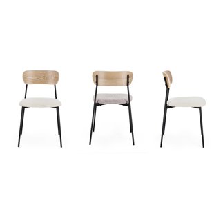 Chair with Oak Backrest - Genevieve | Bizzotto