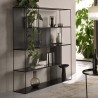 Metal Bookcase with Glass Shelves - Sarabi