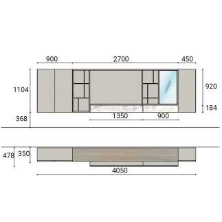 Living Room Composition with Showcase - Day 2 | Orme Design