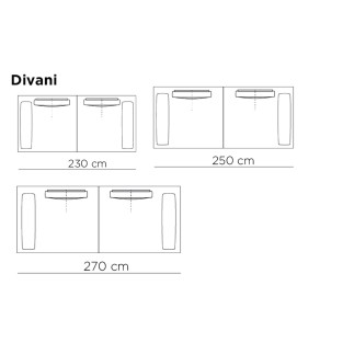 2-Seater Linear Sofa - Il Volo | FlexStyle