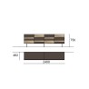 Credenza ad Ante con Specchio Bronzato - Stripe