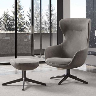 Swivel Armchair in Fabric or Leather - Picked | FlexStyle