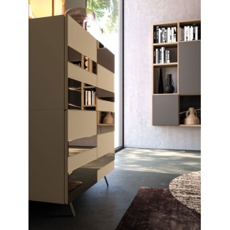 Modern Cupboard with Bronzed Mirror - Stripe | Orme Design