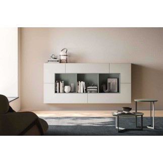 Wall Mounted Sideboard with Open Compartment - Modulo