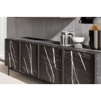 Credenza di Design con Ante Effetto Marmo - Glass | Orme Design