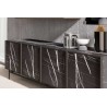 Credenza di Design con Ante Effetto Marmo - Glass