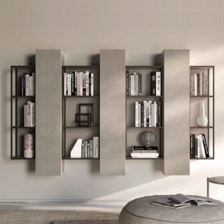 Composizione Libreria a Parete con Pensili - Grafic | Orme Design