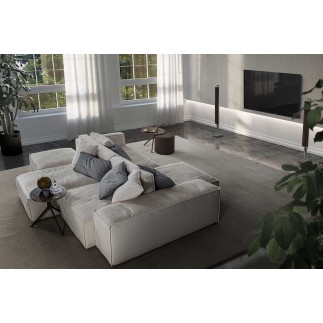 Design Sofa with Peninsula - Blanc | FlexStyle