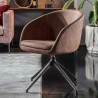 Swivel Fabric or Leather Armchair - Iris