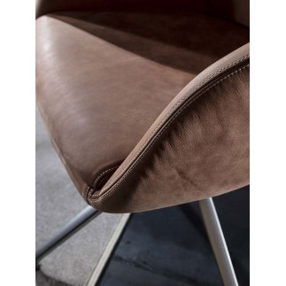 Swivel Fabric or Leather Armchair - Iris | FlexStyle