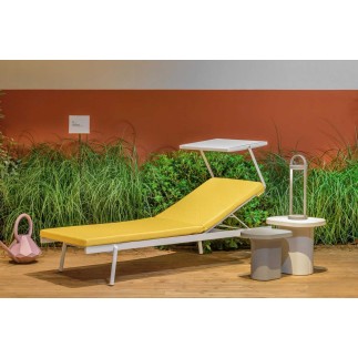 Sun Lounger with Sunshade - Rail