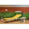 Sun Lounger with Sunshade - Rail