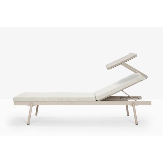 Sun Lounger with Sunshade - Rail | Pedrali