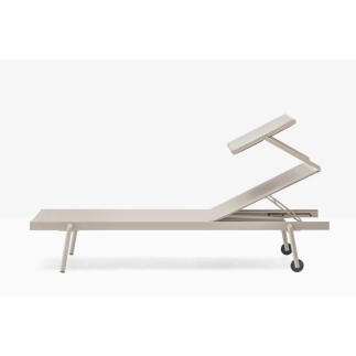 Sun Lounger with Sunshade - Rail | Pedrali