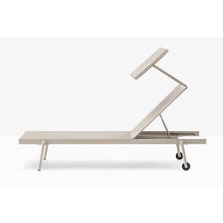 Sun Lounger with Sunshade - Rail | Pedrali