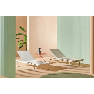 Sun Lounger with Sunshade - Rail | Pedrali