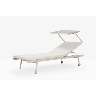 Sun Lounger with Sunshade - Rail | Pedrali