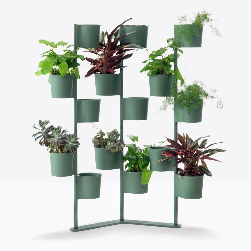 Vase Holder with Three Steel Columns - Hevea Partition | Pedrali