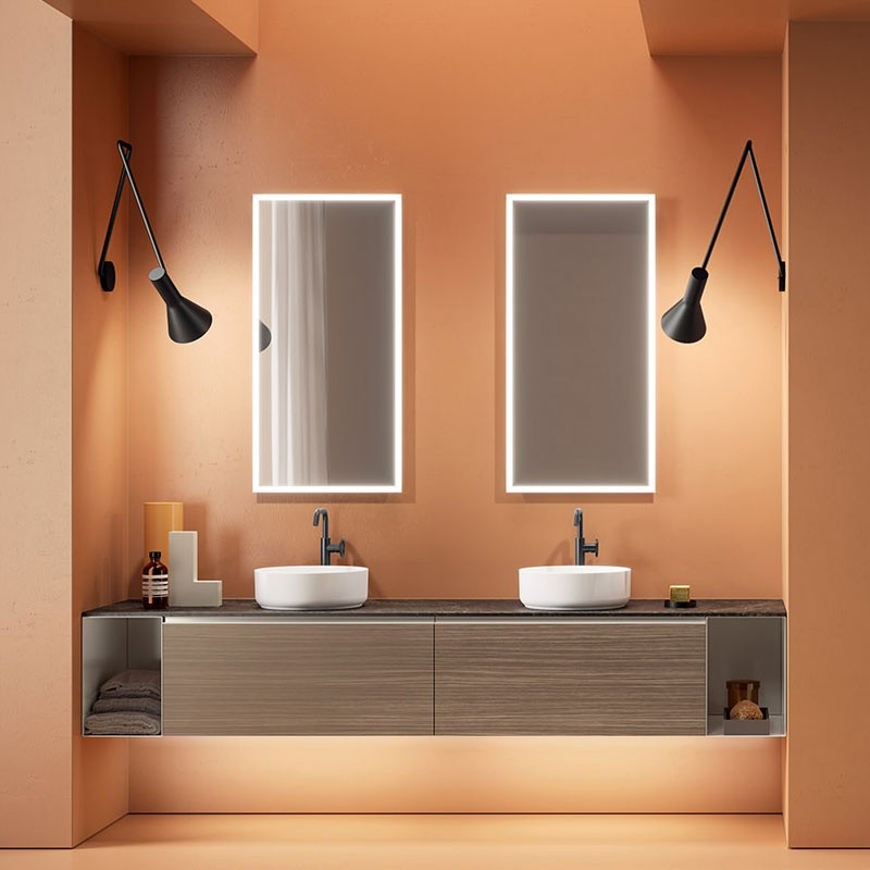 Double Bathroom Cabinet with Hanging Drawers - Yang 14 | Ardeco