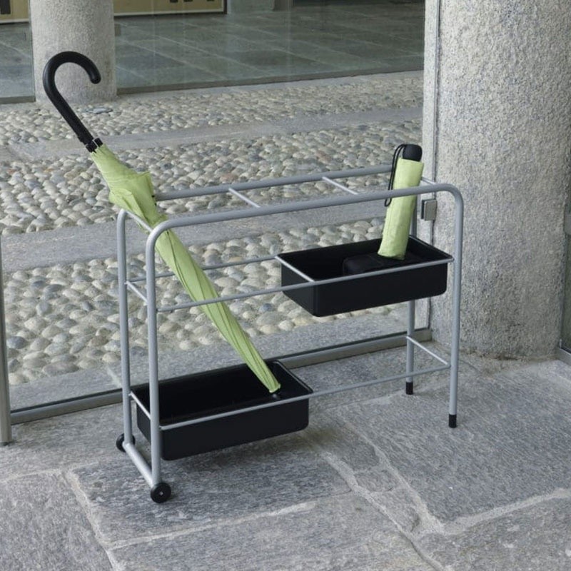 Steel Umbrella Stand with Drip Catcher - Pioggia | Caimi