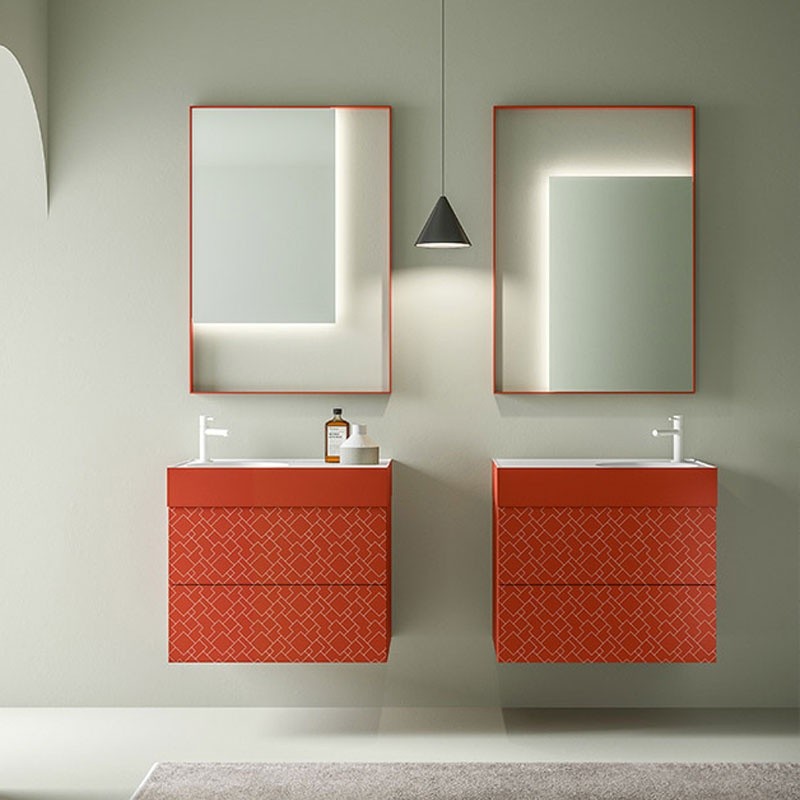 Bathroom Composition with Double Washbasin - Vintage 09 | Ardeco