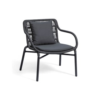 Aluminum Armchair with Cushions - Leaf