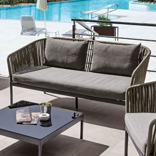 Outdoor Sofa with Handwoven Rope - Bergen | Contral