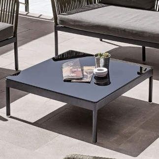 Outdoor Coffee Table with Glass Top - Bergen | Contral