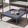 Outdoor Coffee Table with Glass Top - Bergen