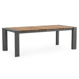 Extendable Table with Teak Top - Cameron | Bizzotto