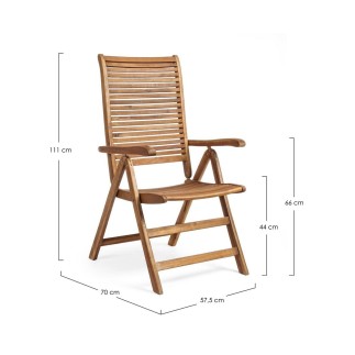 Armchair 5 Positions in Wood - Noemi | Bizzotto