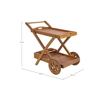 Outdoor Wooden Food Trolley - Noemi | Bizzotto