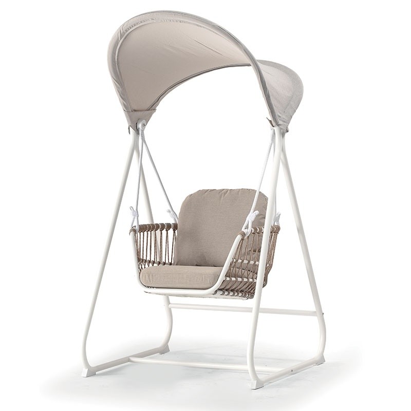 Outdoor Swing in Aluminium and Rope - Bari | Grattoni