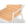 Aluminium and Teak Wood Armchair - Nida