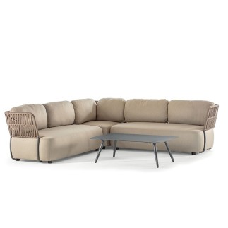 Modular Rope Sofa with Coffee Table - Soft | Grattoni