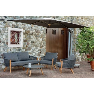 Outdoor Living Room with Wooden Legs - Bahamas | Grattoni