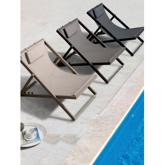 Outdoor Deck Chairs with Headrest - Rio | Grattoni