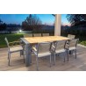 Extending Table in Aluminium and Wood - Top