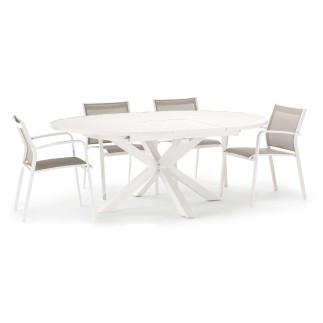 Extendable Table with Round Top - Mykonos | Grattoni