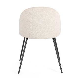 Bouclè Effect Chair with Steel Legs - Tanya | Bizzotto