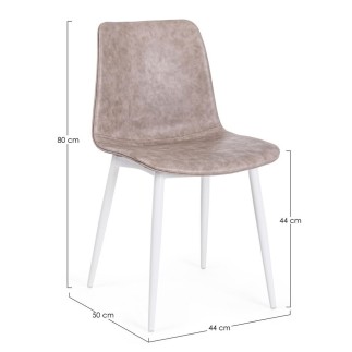 Chair Upholstered in Eco-Leather - Kyra | Bizzotto