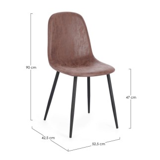 Microfiber or Fabric Upholstered Chair - Irelia | Bizzotto