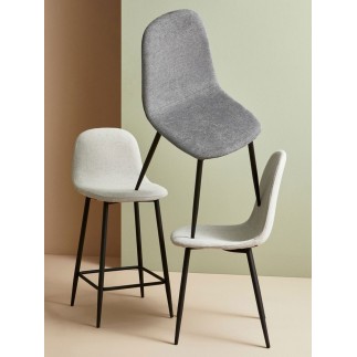 Microfiber or Fabric Upholstered Chair - Irelia | Bizzotto