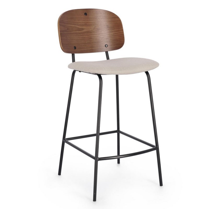 Indoor Stool with Fabric Seat - Sienna | Bizzotto