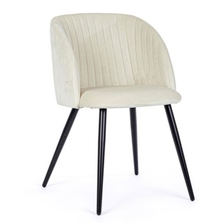 Design Chair with Velvet Upholstery - Queen Velvet | Bizzotto